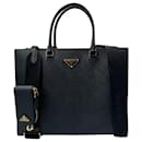 Prada Large Tote Bag Saffiano Leather black / very good
