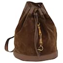 GUCCI Bamboo Backpack Suede Brown Auth 70616 - Gucci