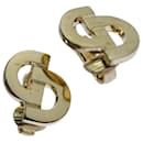 Christian Dior Earring Gold Auth am6078
