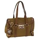 PRADA Shoulder Bag Nylon Leather Brown Auth ki4307 - Prada
