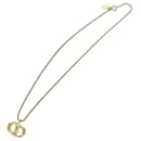 Christian Dior Halskette Metall Gold Auth am6075