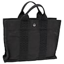 HERMES Her Line PM Tote Bag Canvas Gray Auth 70183 - Hermès