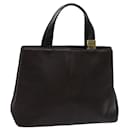 BURBERRY Hand Bag Leather Brown Auth 70203 - Burberry