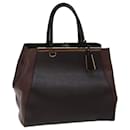 FENDI To joule Hand Bag Leather Brown Auth bs13527 - Fendi
