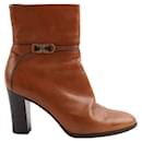 Leather buckle boots - Céline