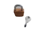 padlock Hermes bag in light brown Barenia leather key163 - Hermès
