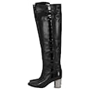 Chanel Calfskin Long Boots Size 38 EU in Black