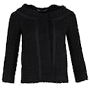 Alberta Ferretti Tweed Jacket in Black Wool