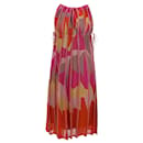 M Missoni Sleeveless Midi Dress in Multicolor Wool