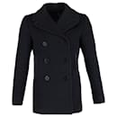 Tom Ford lined-Breasted Pea Coat in Navy Blue Cashmere