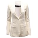 The Row Single Breasted Blazer in White Silk - The row