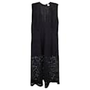 Totême Broderie Anglaise Maxi Dress in Black Cotton