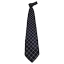 Ermenegildo Zegna Patterned Necktie in Black Silk Cotton