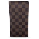 Damier Ebene Canvas Vertical Bifold Wallet N61823 - Louis Vuitton