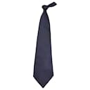 Giorgio Armani Patterned Necktie in Blue Silk Cotton