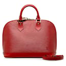 Louis Vuitton Alma Leather Handbag M52147 in good condition