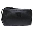 Burberrys Clutch Bag Leather Black Auth ar11739 - Autre Marque