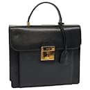 GUCCI Hand Bag Leather 2way Navy Auth ep4002 - Gucci
