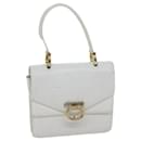CELINE Hand Bag Leather White Auth 71163 - Céline