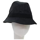 GUCCI GG Canvas Bucket Hat Nylon XL Black Auth hk1255 - Gucci