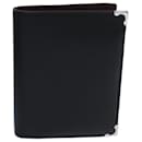 CARTIER Card Case Leather Black Auth 70877 - Cartier