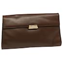 FENDI Shoulder Bag Leather Brown Auth yk11948 - Fendi