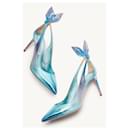 Décolleté with metallic gradient bow tie - Aquazzura