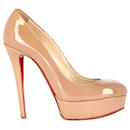 Christian Louboutin Bianca Platform Pumps in Nude Patent Calf Leather
