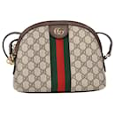 Gucci Ophidia GG Small Shoulder Bag in Beige Canvas