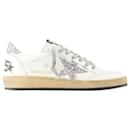Ball Star Sneakers - Golden Goose - Leather - White/ silver - Golden Goose Deluxe Brand