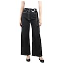 Black wide-leg jeans - size UK 10 - Rejina Pyo