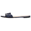 Dark blue embossed logo sandals - size EU 37.5 - Fendi