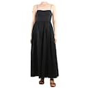 Black linen-blend midi dress - size UK 8 - Autre Marque