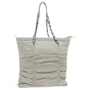 CHANEL Matelasse Chain Shoulder Bag Lamb Skin White CC Auth hk1197 - Chanel