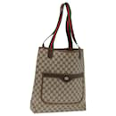 GUCCI GG Canvas Web Sherry Line Tote Bag PVC Beige Green Red Auth mr130 - Gucci