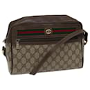 GUCCI GG Canvas Web Sherry Line Shoulder Bag PVC Beige Green Red Auth 71165 - Gucci