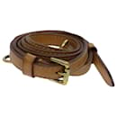 LOUIS VUITTON Adjustable Shoulder Strap Leather 40.2""-48"" Beige LV Auth 71371 - Louis Vuitton