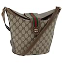 GUCCI GG Supreme Web Sherry Line Shoulder Bag Beige Red 89 02 081 Auth ep3957 - Gucci