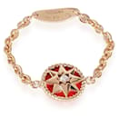 Anello a catena Dior Rose Des Vents con lacca rossa e diamante 18kt rosa oro