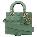 Christian Dior Green Small Leather Lady Dior Handbag - Autre Marque