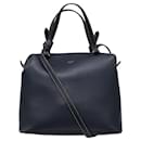 Celine Navy Blue / Black Small Lambskin Leather Soft Cube Handbag - Autre Marque