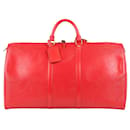 Louis Vuitton Epi Leather Keepall 55 Travel Bag in Red M42957