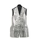 PE2016 Louis Vuitton Ghesquiere Veste FR38 Silver yearn sequins SS2018 Jacket US8