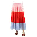 Multicolour colour-block maxi skirt - size UK 8 - Autre Marque