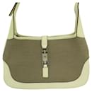 GUCCI JACKIE PM HANDBAG 0013735 CANVAS AND BEIGE AND CREAM LEATHER HAND BAG - Gucci