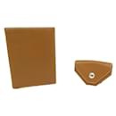 VINTAGE HERMES CARD HOLDER + COIN PURSE 24 REVERSE IN COUCHEVEL GOLD LEATHER - Hermès