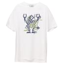 Hermes Robot-Print T-Shirt in White Cotton - Hermès