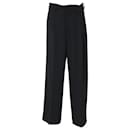 Maison Margiela Pleated High-Waist Trousers in Black Polyester - Maison Martin Margiela