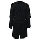 Marni Shearling Fur Coat in Black Wool