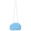Mini Pouch per Mop di Bottega Veneta in nylon azzurro